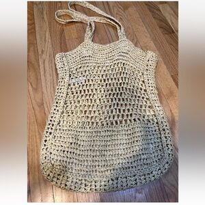 Old Navy Paper Crochet Large Sack Bag